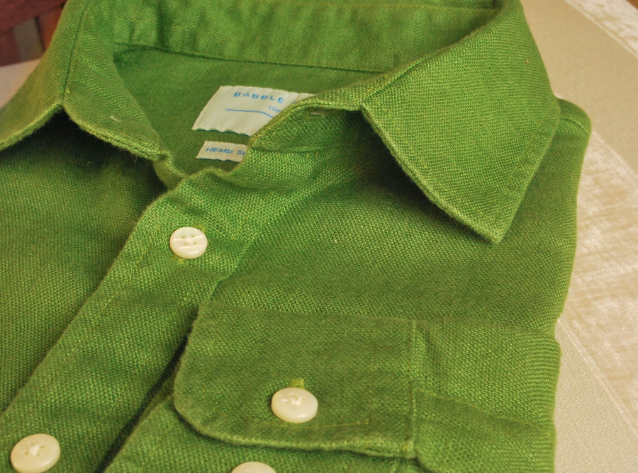 Kashgar Green Heavy Hemp Shirt